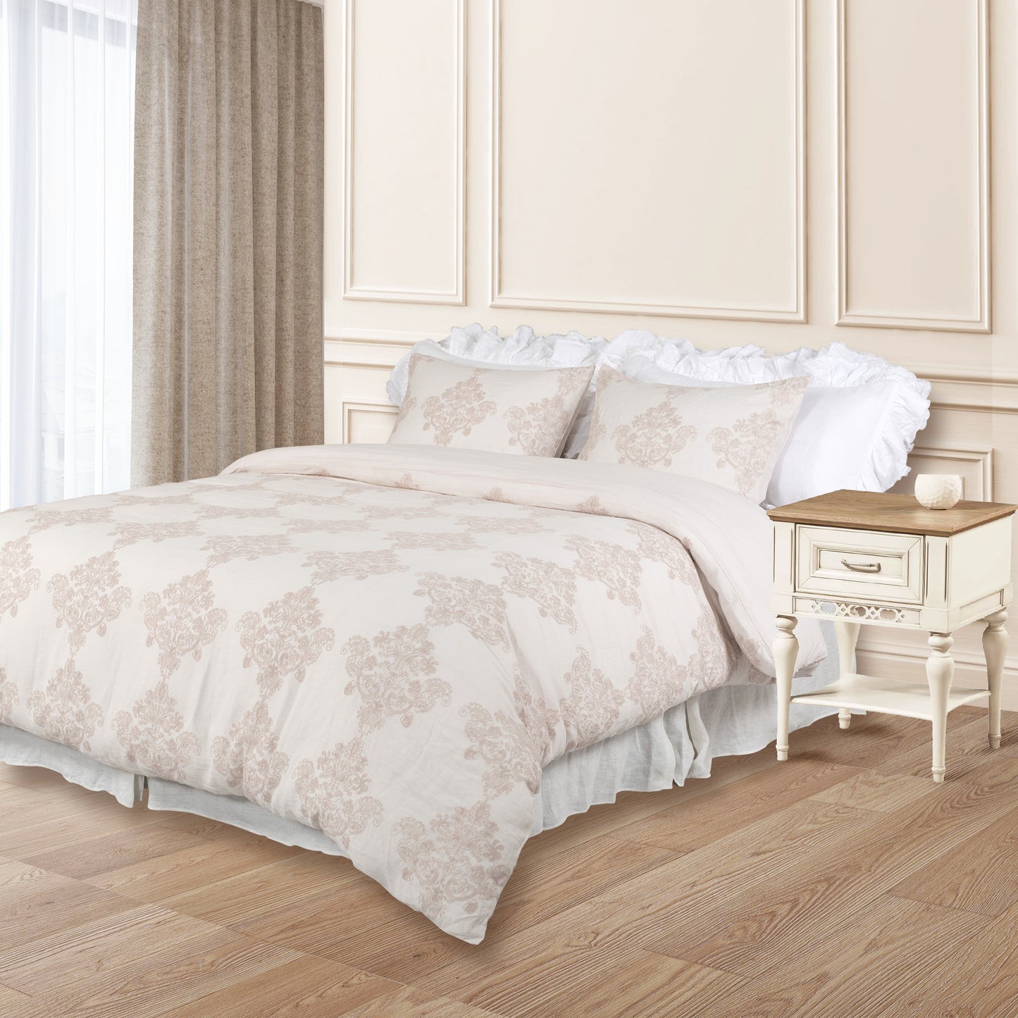 luxurious bedding set with stylish patterns