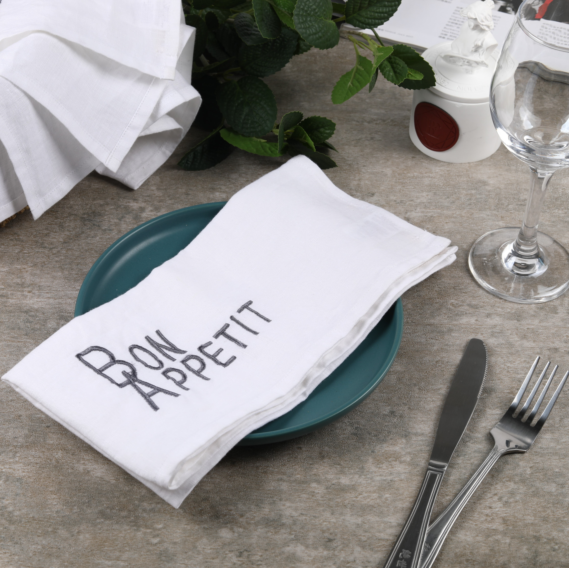 White Linen Napkins at home decor stores near you