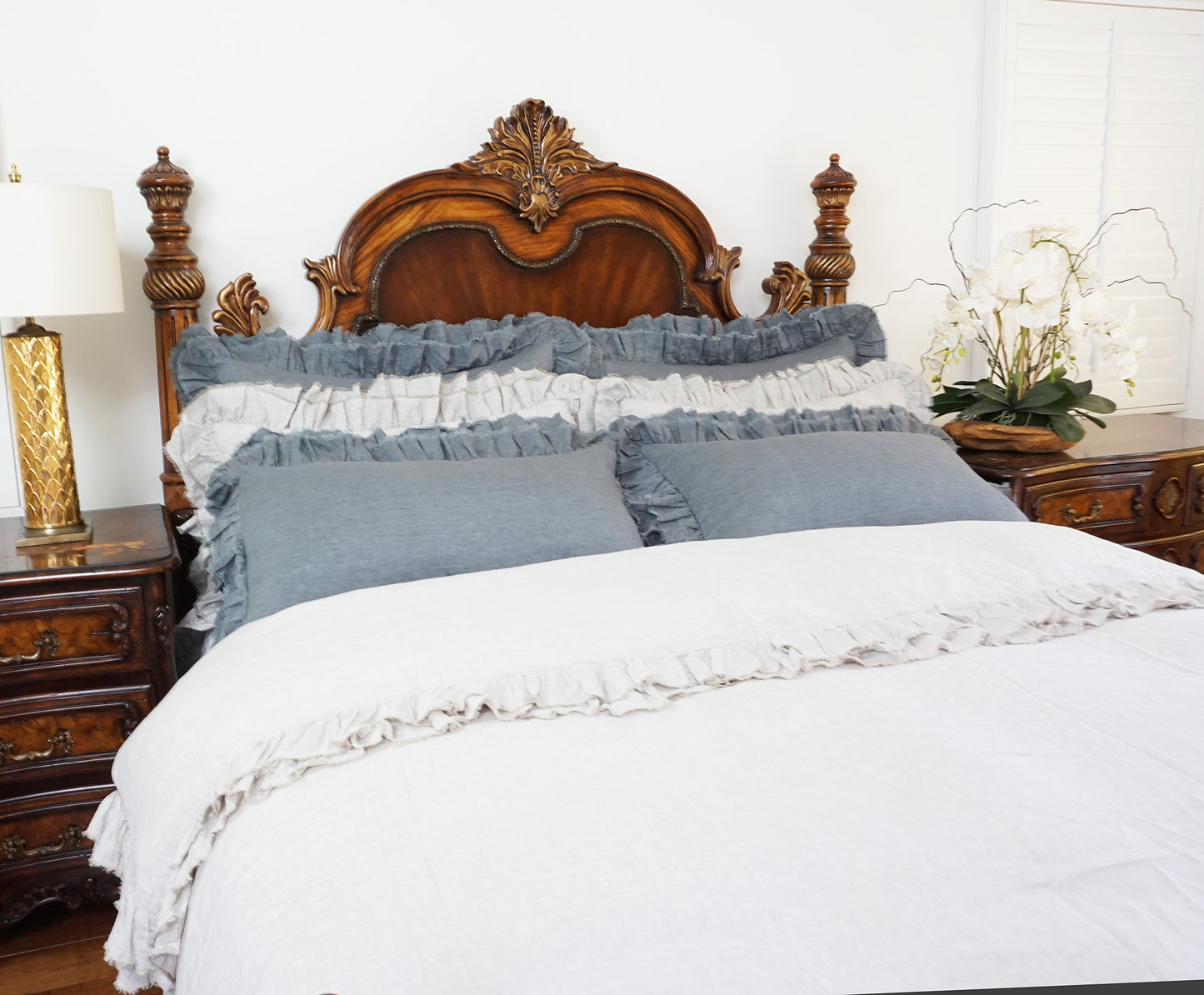 Tara Linen Duvet Cover for linen bedding in USA