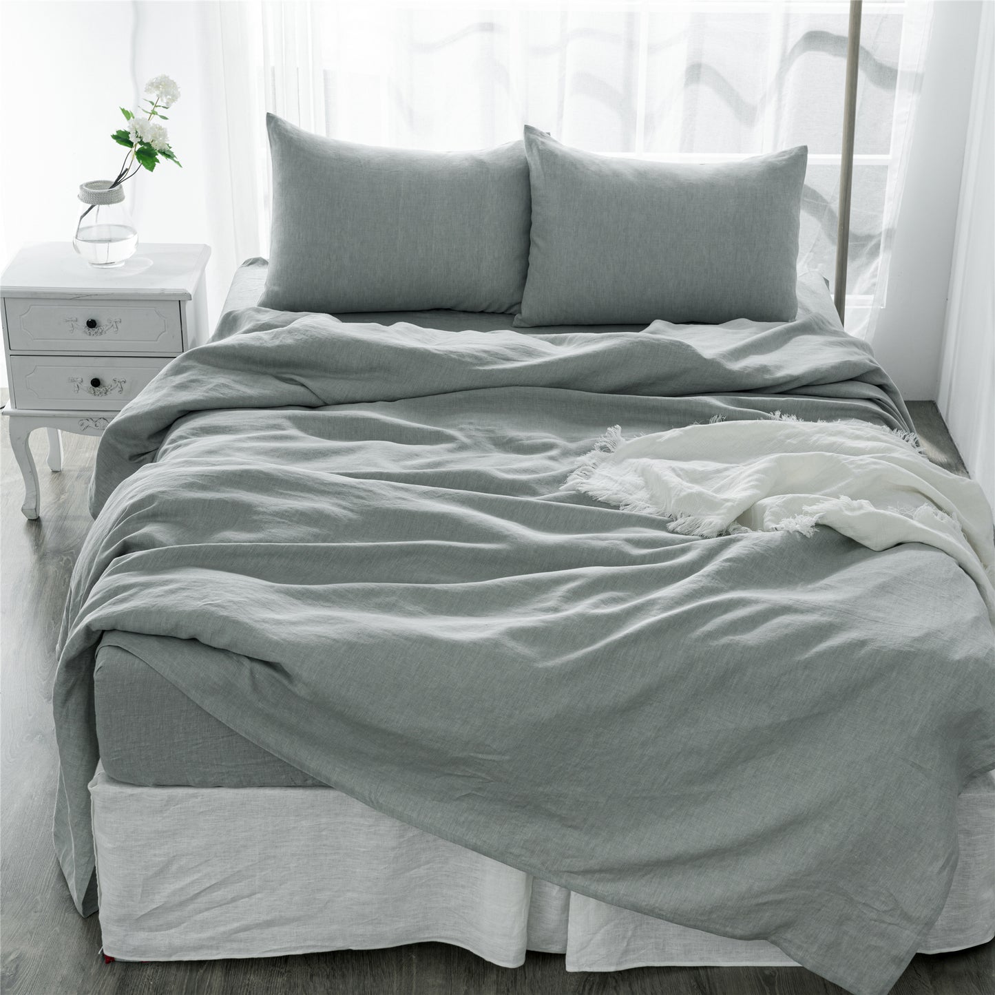 Basic Linen Sheets Set for bedroom decor in USA